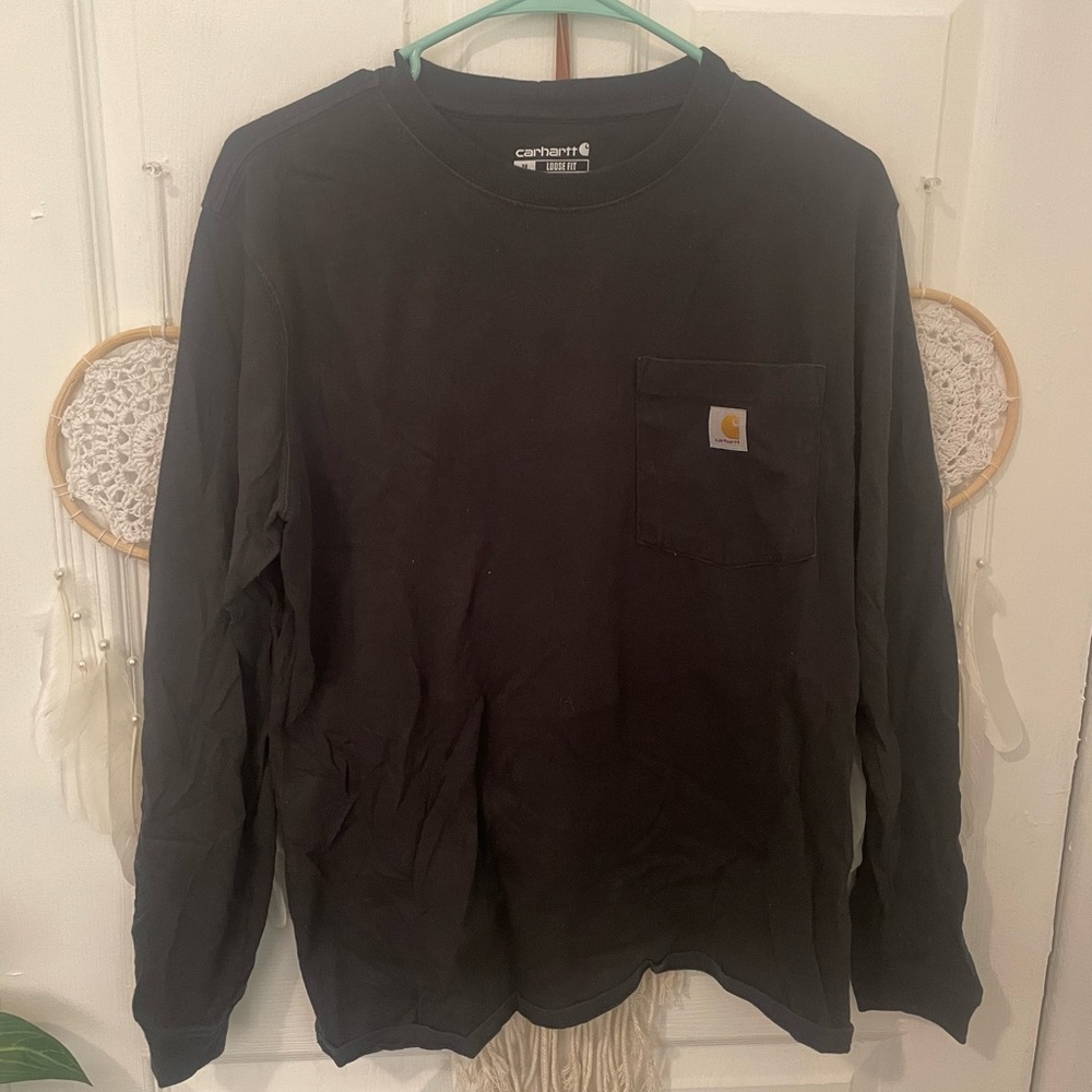 CAHARTT WOMENS BLACK LONG SLEEVE TEE